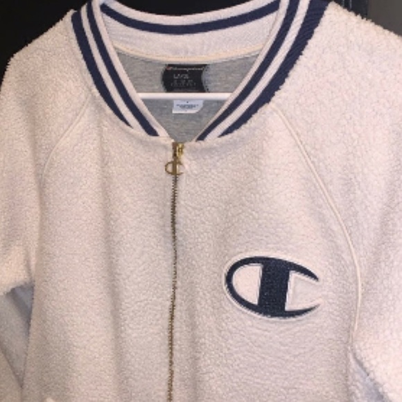 Champion Cream and Black Letterman Jacket - Picture 6 of 8